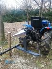 Traktorová štípačka kuželová za traktor kalačka rotační 150mm vrták
